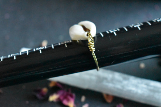 Ocean Cowrie Seashell Copper Ring