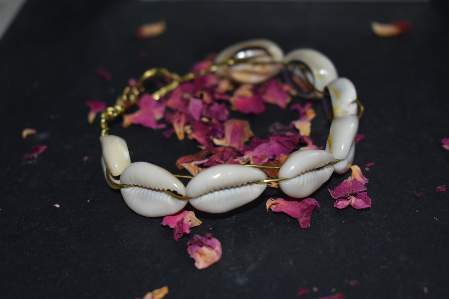 Ocean connections Cowrie Seashell Cooper bracelet