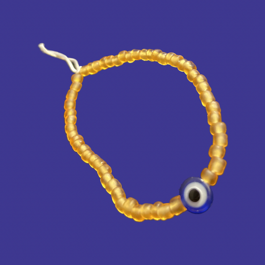 Orange evil eye bracelet